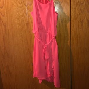 Bloomingdales pink spaghetti strap dress